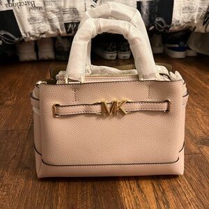 Michael Kors Blush Pink Satchel with Gold Accents